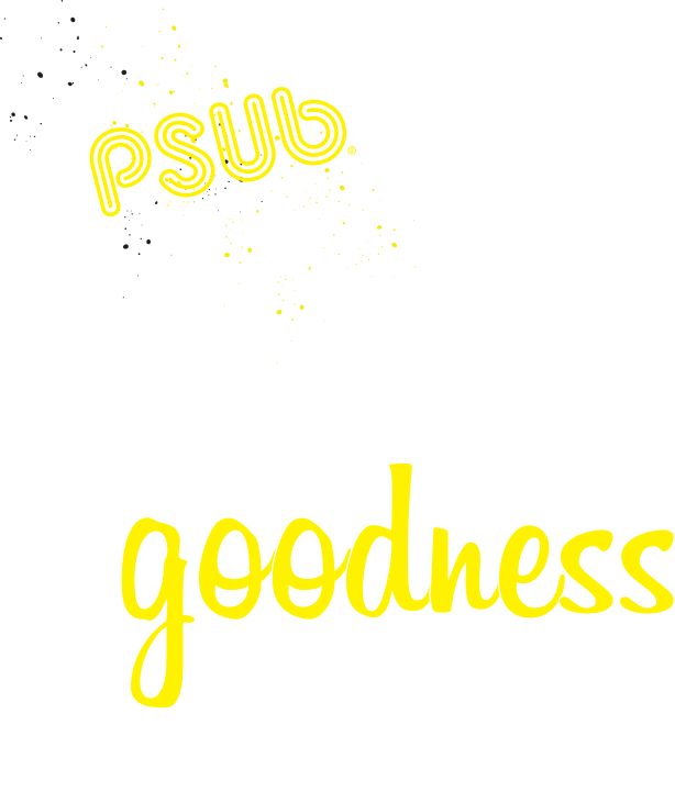 Text image PSUB hand crafted goodness inside